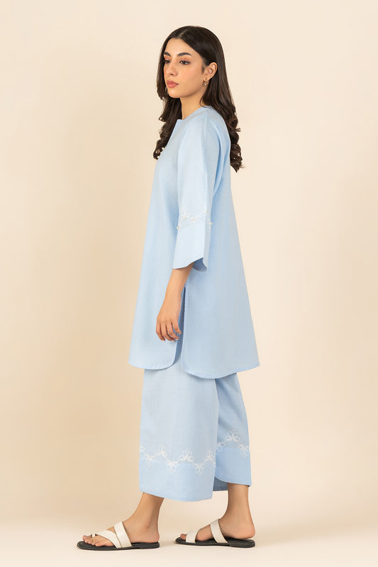 2 PIECE EMBROIDERED DORIA SUIT (PRET)