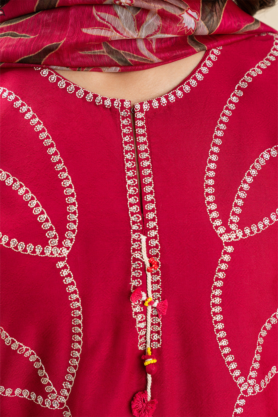 3 PIECE EMBROIDERED SELF JACQUARD SUIT (PRET)