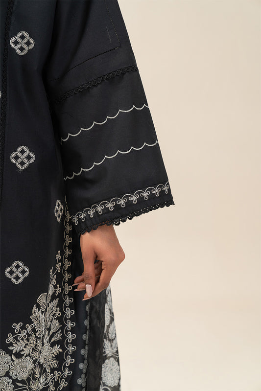 2 PIECE EMBROIDERED LAWN SUIT-MONOCHROME TALE (UNSTITCHED)
