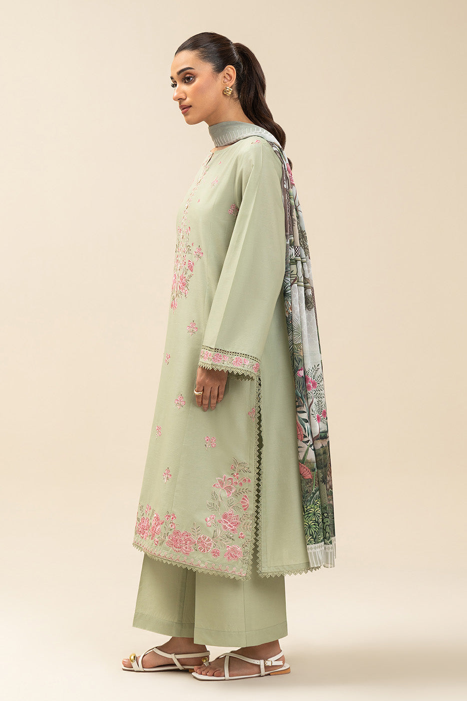 2 PIECE EMBROIDERED LAWN SUIT-FLORAL MELODY (UNSTITCHED)