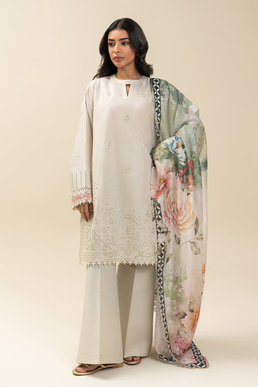2 PIECE EMBROIDERED LAWN SUIT-BEIGE ATELIER (UNSTITCHED)