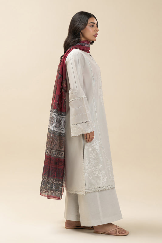 3 PIECE EMBROIDERED LAWN SUIT-INFERNO BRILLIANCE (UNSTITCHED)