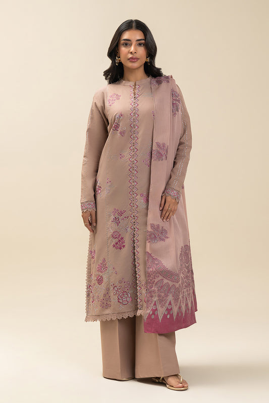 3 PIECE EMBROIDERED LAWN SUIT-DEW WHISPER (UNSTITCHED)