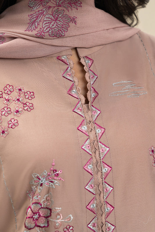 3 PIECE EMBROIDERED LAWN SUIT-DEW WHISPER (UNSTITCHED)