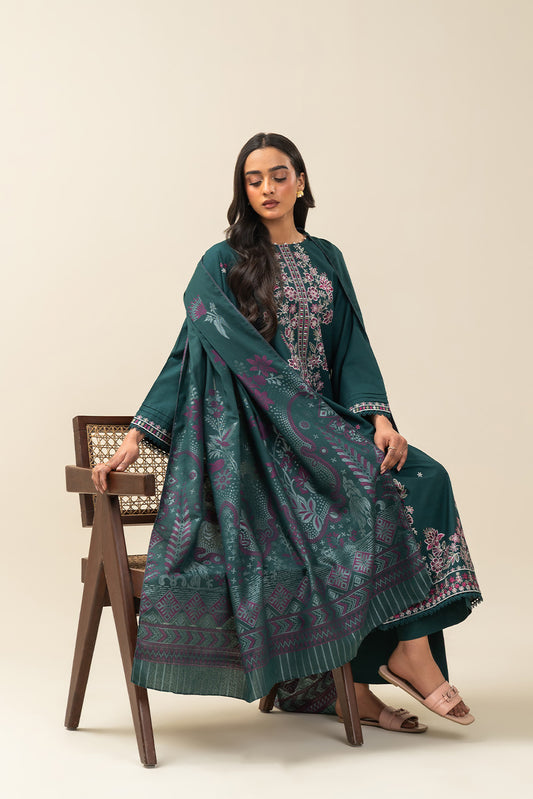 3 PIECE EMBROIDERED LAWN SUIT-GARLAND BLOOM (UNSTITCHED)