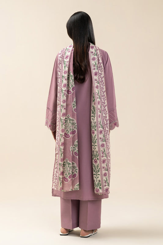 3 PIECE EMBROIDERED LAWN SUIT-LAVENDER FROST (UNSTITCHED)