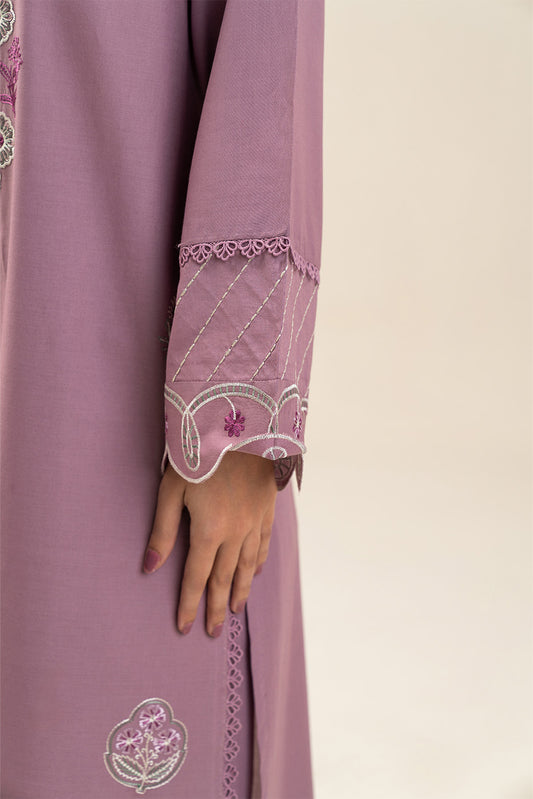 3 PIECE EMBROIDERED LAWN SUIT-LAVENDER FROST (UNSTITCHED)