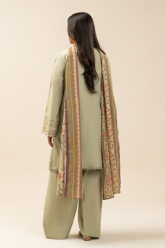 3 PIECE EMBROIDERED LAWN SUIT-VERDANT WHISPER (UNSTITCHED)