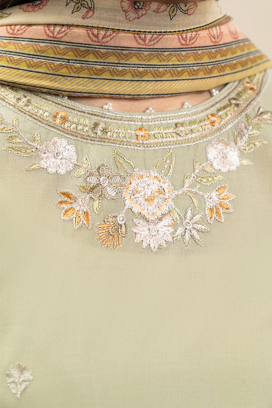 3 PIECE EMBROIDERED LAWN SUIT-VERDANT WHISPER (UNSTITCHED)