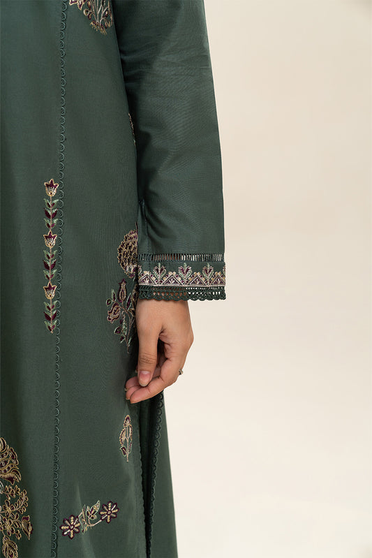 3 PIECE EMBROIDERED LAWN SUIT-MYSTIC TEAL SUIT