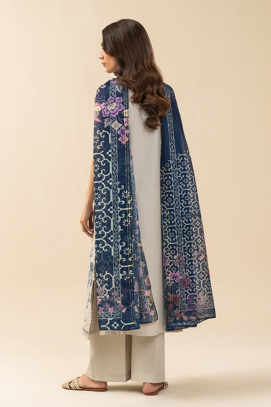 3 PIECE EMBROIDERED LAWN SUIT-LAPIS LAZULI (UNSTITCHED)