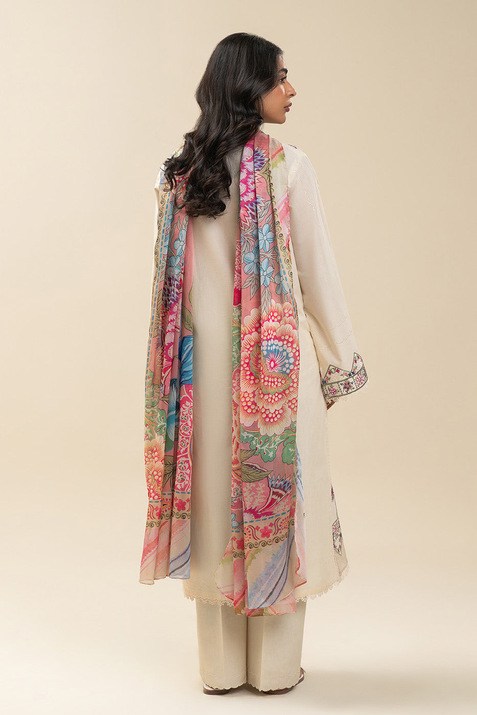 3 PIECE EMBROIDERED LAWN SUIT-CANDY FLOSS (UNSTITCHED)