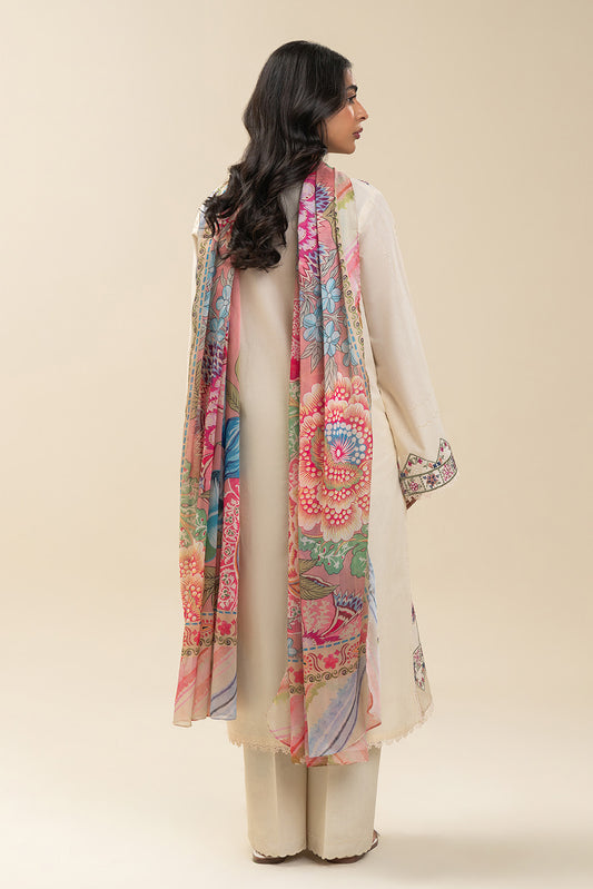 3 PIECE EMBROIDERED LAWN SUIT-CANDY FLOSS (UNSTITCHED)