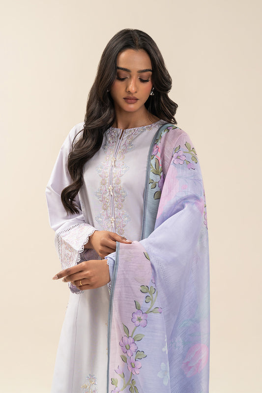 3 PIECE EMBROIDERED LAWN SUIT-AMETHYST ORCHID (UNSTITCHED)