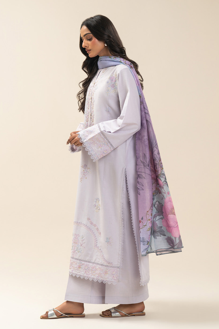 3 PIECE EMBROIDERED LAWN SUIT-AMETHYST ORCHID (UNSTITCHED)