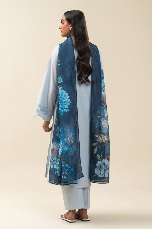3 PIECE EMBROIDERED LAWN SUIT-FADED BREEZE (UNSTITCHED)
