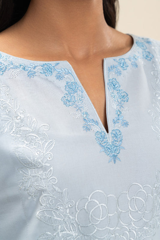 3 PIECE EMBROIDERED LAWN SUIT-FADED BREEZE (UNSTITCHED)