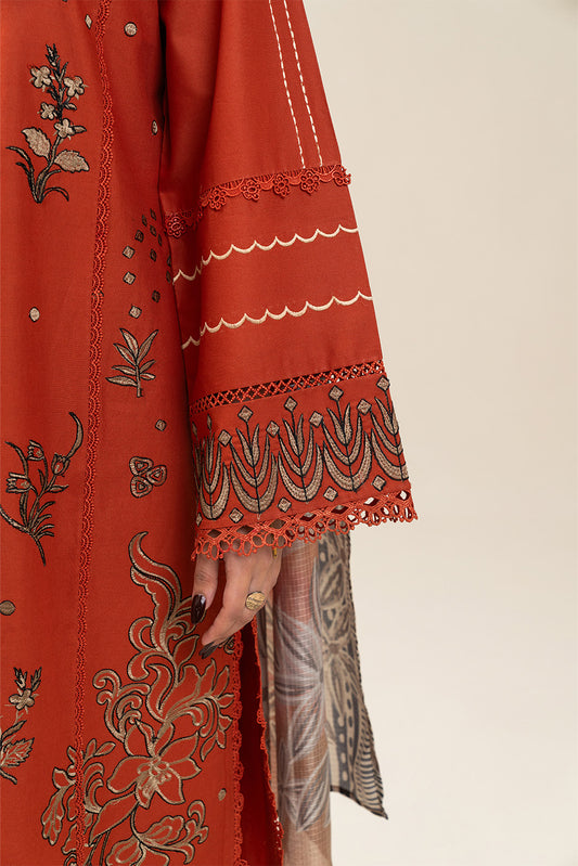 3 PIECE EMBROIDERED LAWN SUIT-CRIMSON MUSE (UNSTITCHED)