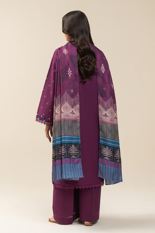 3 PIECE EMBROIDERED LAWN SUIT-TRIBAL WEFT (UNSTITCHED)