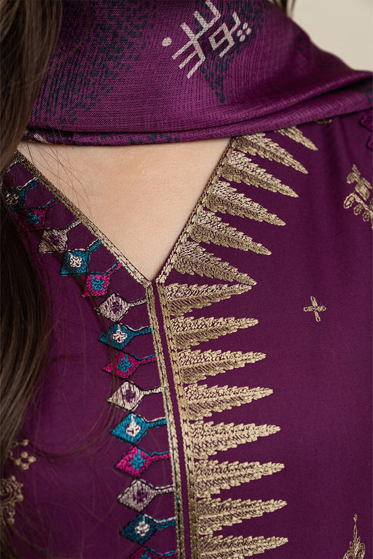 3 PIECE EMBROIDERED LAWN SUIT-TRIBAL WEFT (UNSTITCHED)