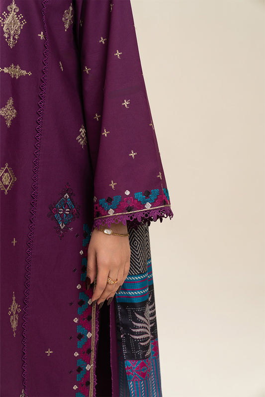 3 PIECE EMBROIDERED LAWN SUIT-TRIBAL WEFT (UNSTITCHED)