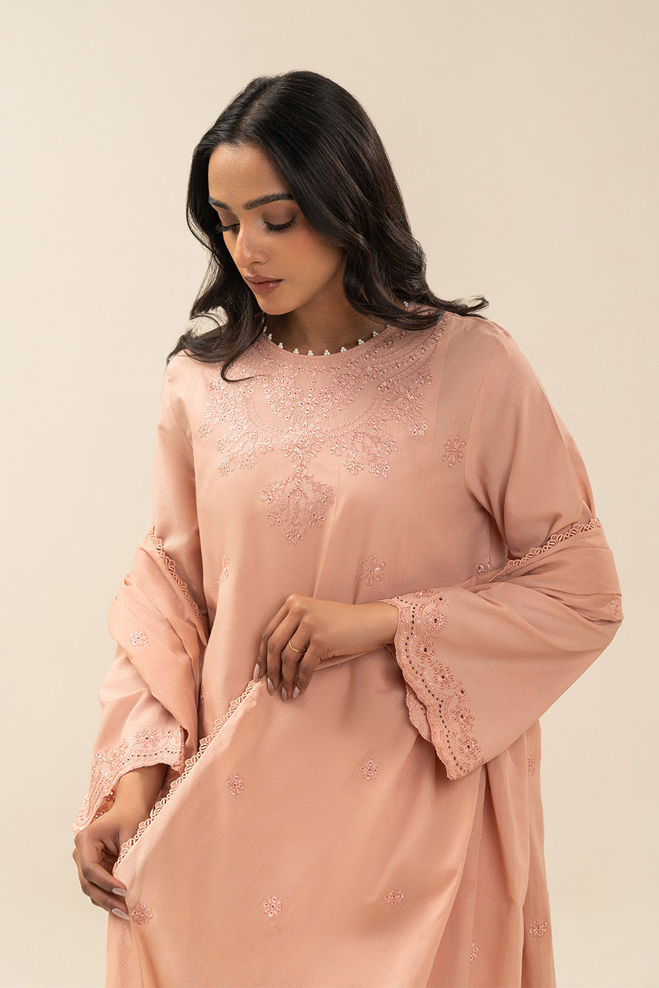 3 PIECE EMBROIDERED LAWN SUIT-INCARNADINE (UNSTITCHED)