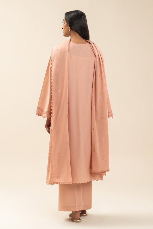 3 PIECE EMBROIDERED LAWN SUIT-INCARNADINE (UNSTITCHED)