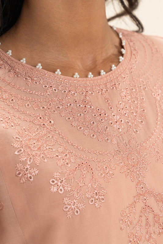 3 PIECE EMBROIDERED LAWN SUIT-INCARNADINE (UNSTITCHED)