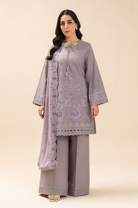 3 PIECE EMBROIDERED LAWN SUIT-RITZY ROSE (UNSTITCHED)