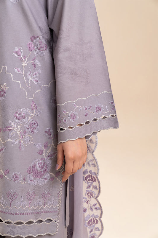 3 PIECE EMBROIDERED LAWN SUIT-RITZY ROSE (UNSTITCHED)