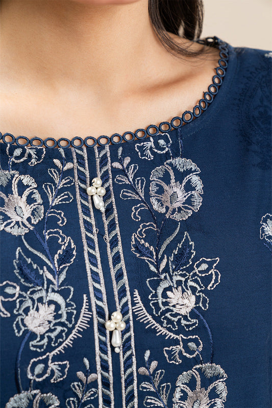 3 PIECE EMBROIDERED SELF JACQUARD SUIT-LUNAR THREAD (UNSTITCHED)