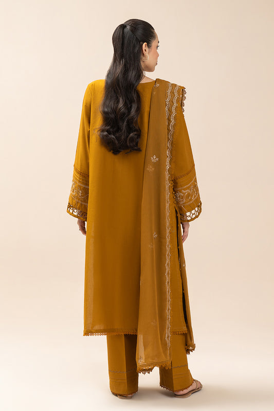 3 PIECE EMBROIDERED LAWN SUIT-MUSTARD MAJESTY (UNSTITCHED)