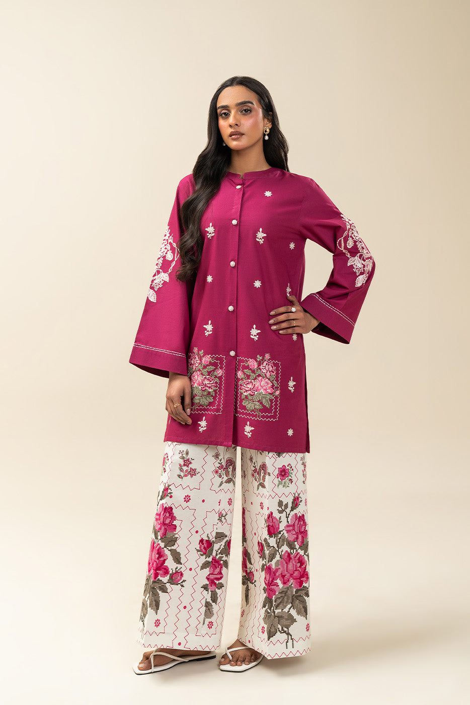 2 PIECE EMBROIDERED LAWN SUIT-CRIMSON RECLUSE (UNSTITCHED)