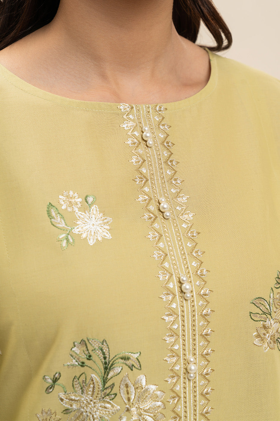 2 PIECE EMBROIDERED LAWN SUIT-AMBER BLISS (UNSTITCHED)