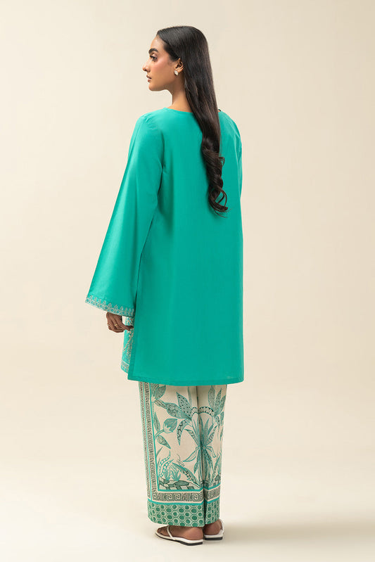 2 PIECE EMBROIDERED LAWN SUIT-MINT EDEN (UNSTITCHED)