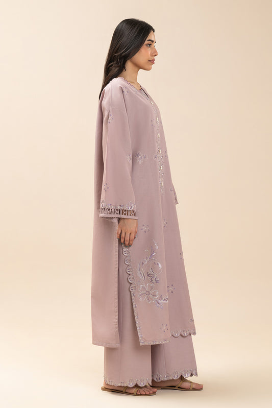 2 PIECE EMBROIDERED LAWN SUIT-THISTLE GRAIN (UNSTITCHED)