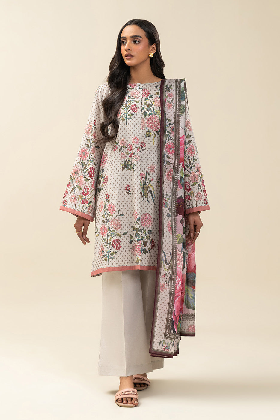 3 PIECE PRINTED LAWN SUIT-ENCHANTED BLOOM (UNSTITCHED)