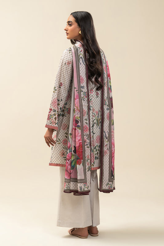 3 PIECE PRINTED LAWN SUIT-ENCHANTED BLOOM (UNSTITCHED)