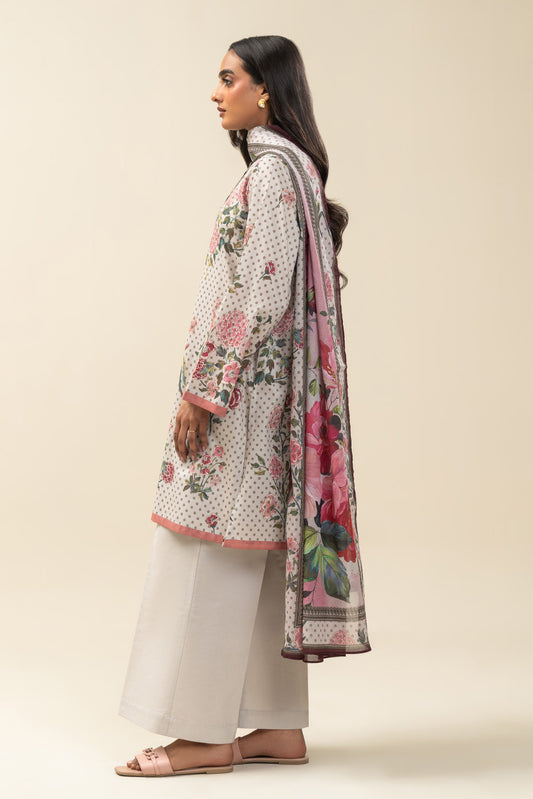 3 PIECE PRINTED LAWN SUIT-ENCHANTED BLOOM (UNSTITCHED)