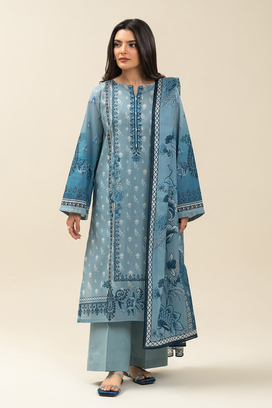 3 PIECE PRINTED LAWN SUIT-WHISPY WONDER (UNSTITCHED)