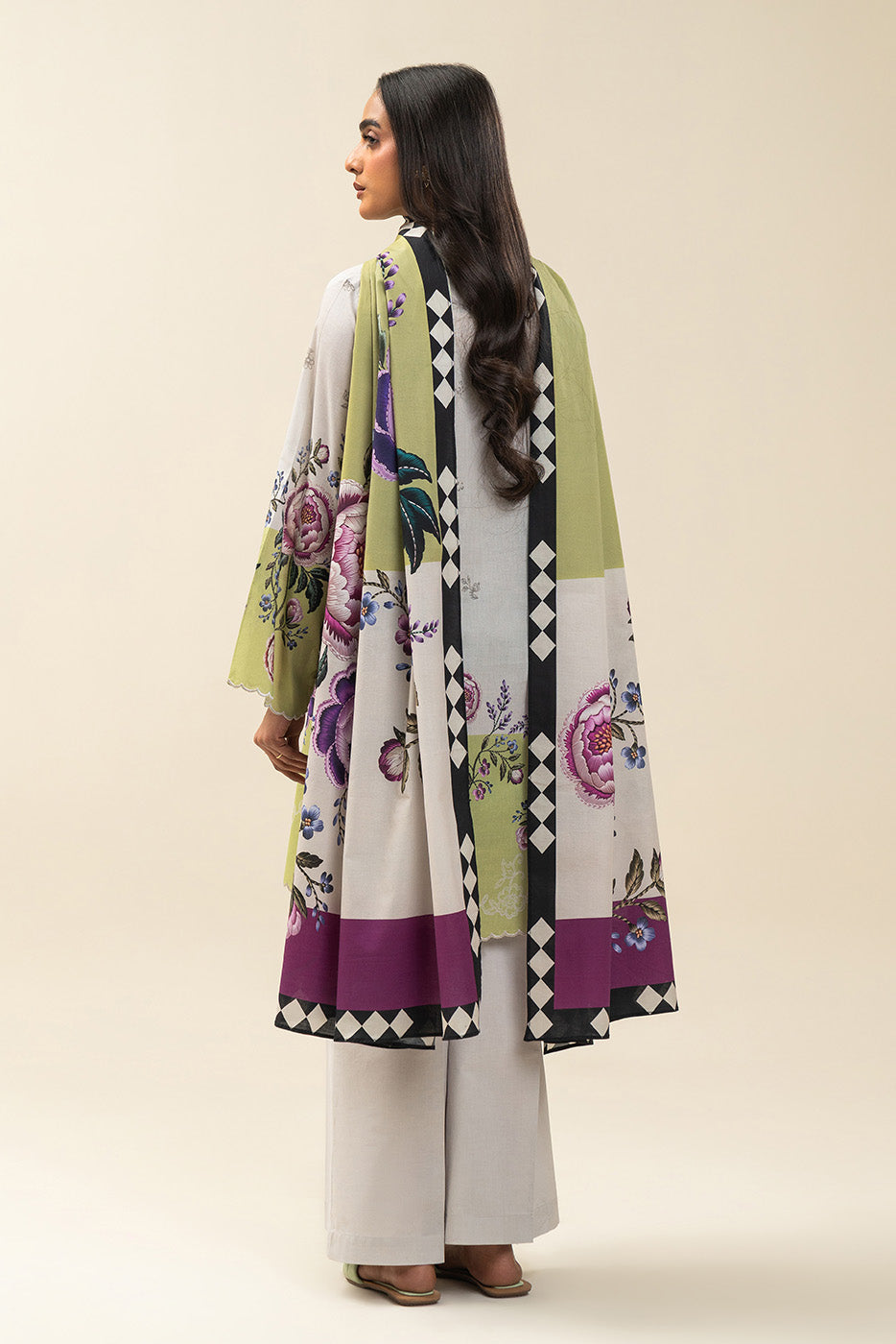 3 PIECE PRINTED LAWN SUIT-CITRON SIZZLE (UNSTITCHED)