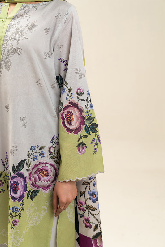 3 PIECE PRINTED LAWN SUIT-CITRON SIZZLE (UNSTITCHED)