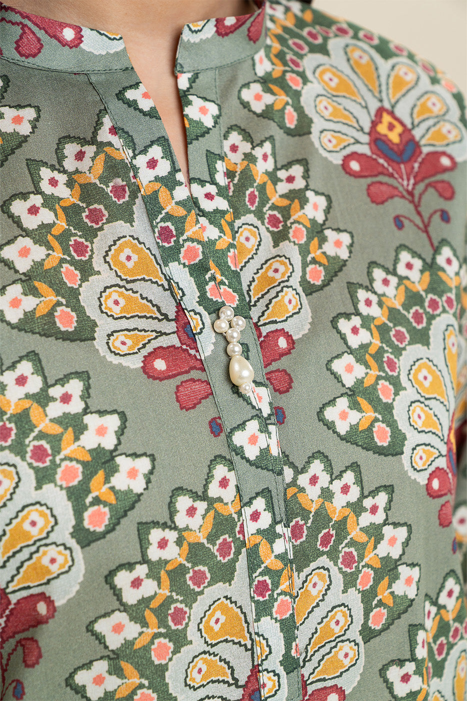 3 PIECE PRINTED LAWN SUIT-SAGE BLISS (UNSTITCHED)