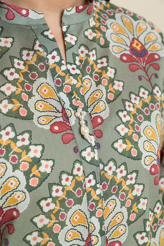 3 PIECE PRINTED LAWN SUIT-SAGE BLISS (UNSTITCHED)