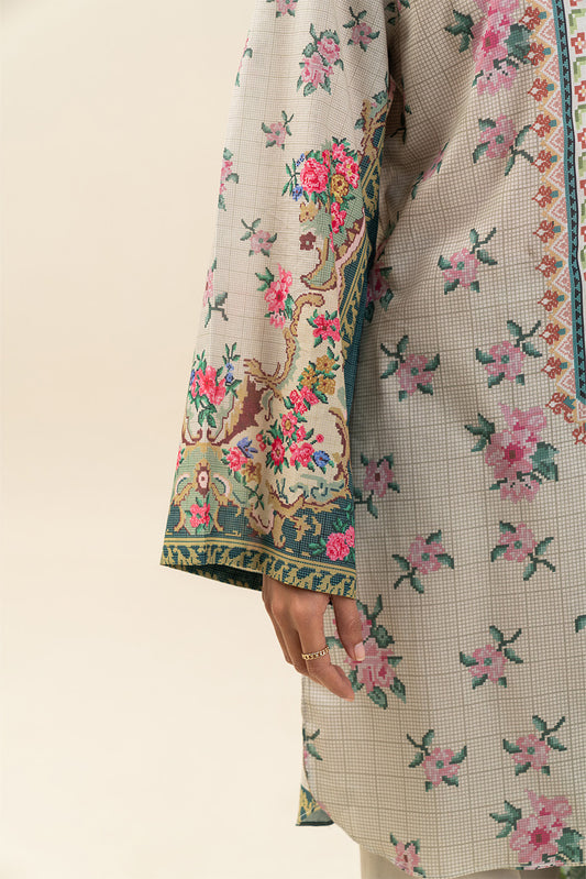 3 PIECE PRINTED LAWN SUIT-ROSEATE GRACE (UNSTITCHED)