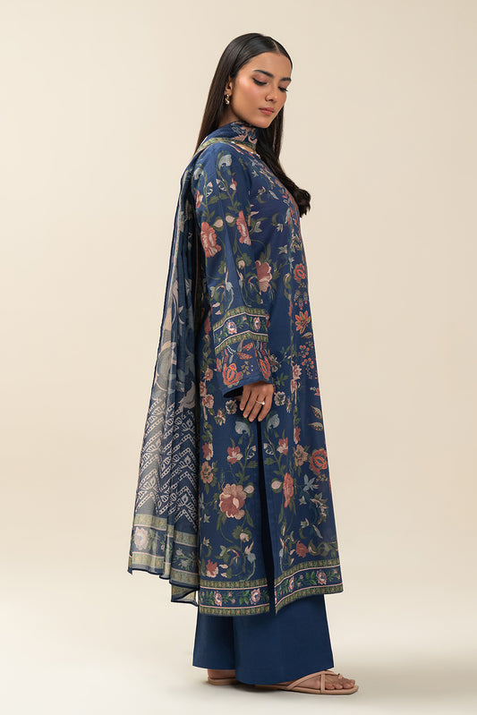 3 PIECE PRINTED LAWN SUIT-NIGHT EDEN (UNSTITCHED)
