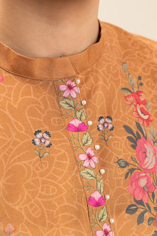 3 PIECE PRINTED LAWN SUIT-FALL FLORE (UNSTITCHED)