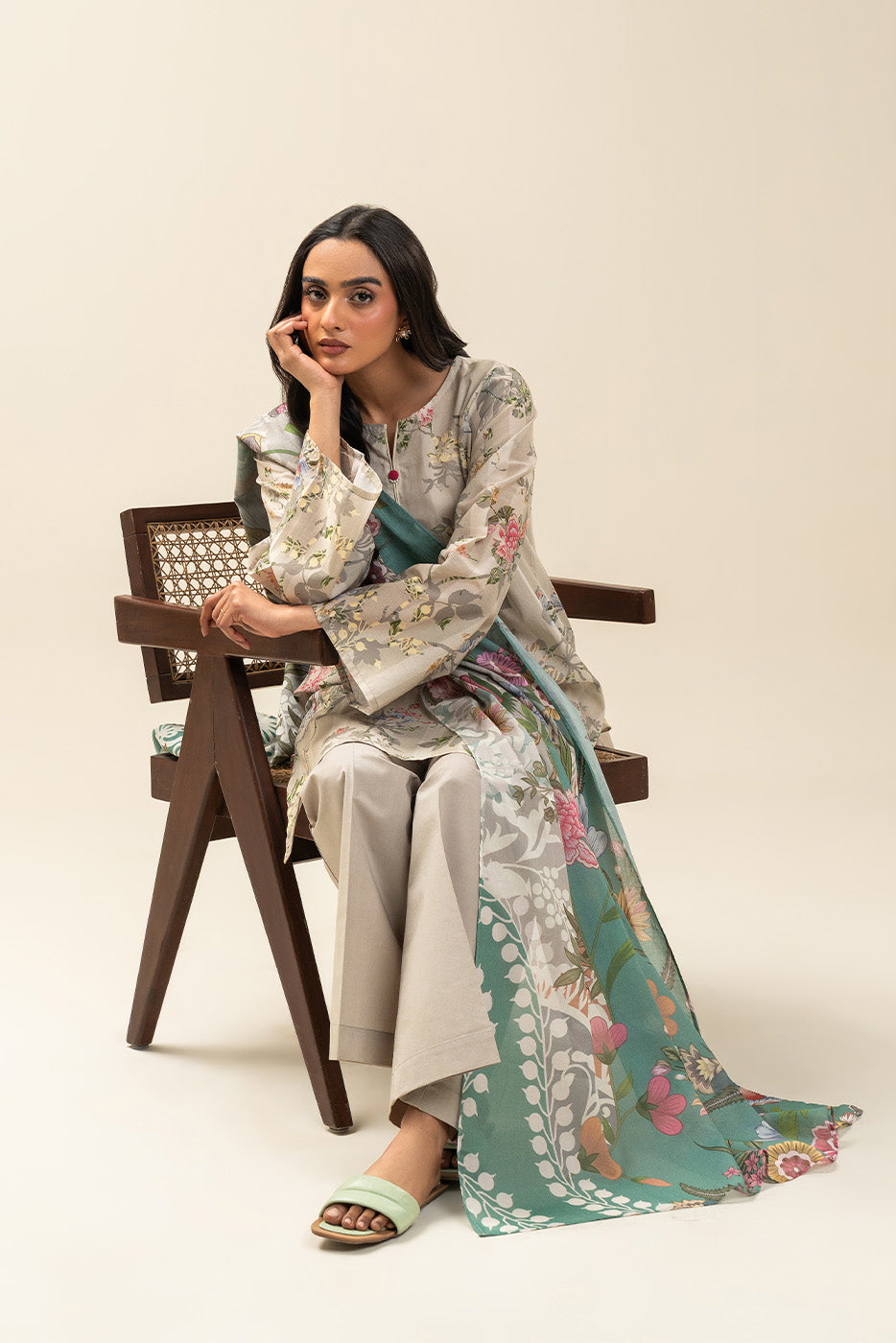3 PIECE PRINTED LAWN SUIT-ZAHLIA ORCHID (UNSTITCHED)