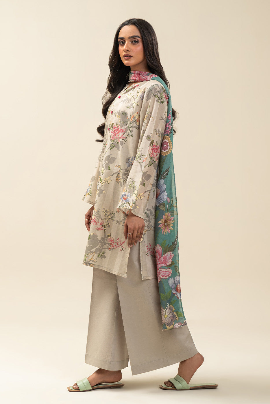3 PIECE PRINTED LAWN SUIT-ZAHLIA ORCHID (UNSTITCHED)
