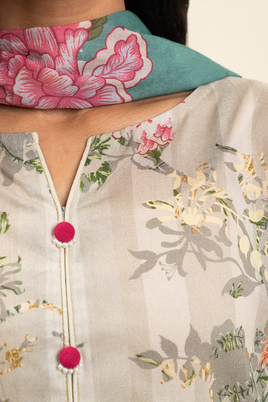 3 PIECE PRINTED LAWN SUIT-ZAHLIA ORCHID (UNSTITCHED)